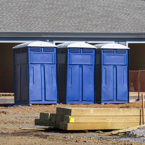 how often are the portable toilets cleaned and serviced during a rental period in Volinia